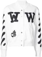 Off-white Spray Paint Letterman Jacket