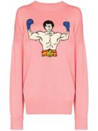Ader Error Oversized Knitted Boxer Jumper - Pink
