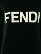 Fendi Pre-owned Logo Sweater Dress - Black