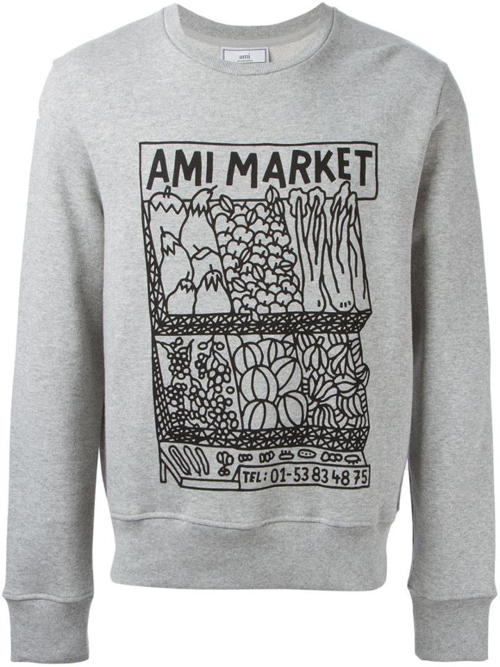 Ami Alexandre Mattiussi Market Print Sweatshirt
