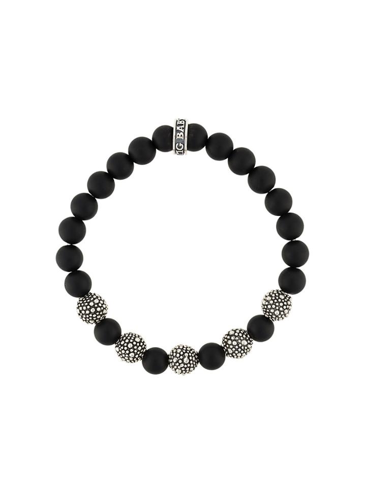 King Baby Stingray Beaded Bracelet - Black