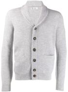 Brunello Cucinelli Button Ribbed Knit Cardigan - Grey