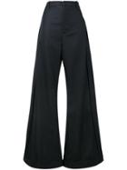 Jacquemus High Waisted Wide-leg Trousers - Blue