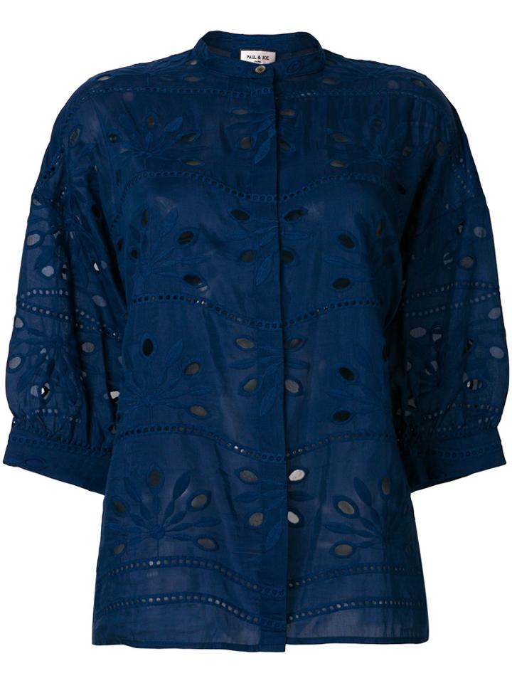 Paul & Joe Embroidered Shirt - Blue