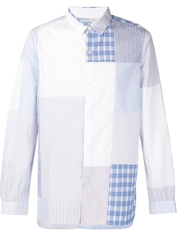 Visvim Patchwork Shirt, Men's, Size: 3, Blue, Cotton