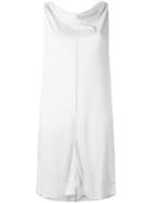Draped Neck Shift Dress - Women - Cotton/polyamide/viscose - 38, Grey, Cotton/polyamide/viscose, Rick Owens Lilies