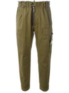 Dsquared2 Cropped Cargo Pants, Women's, Size: 40, Green, Cotton/spandex/elastane/polyurethane