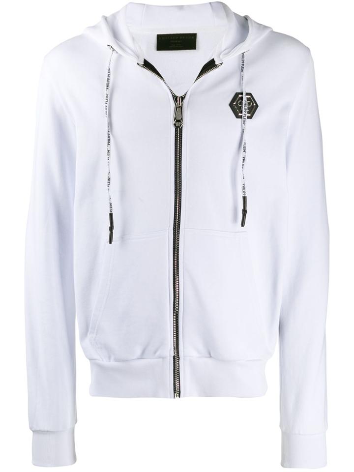 Philipp Plein Stars And Skull Hoodie - White