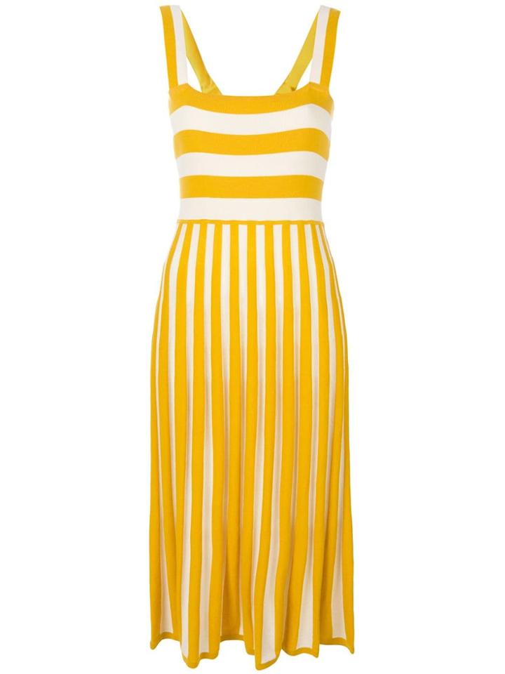 Chinti & Parker Mixed Striped Dress - Yellow & Orange