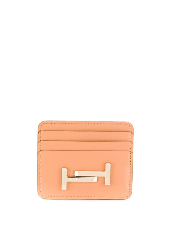 Tod's Logo Stamped Cardholder - Neutrals