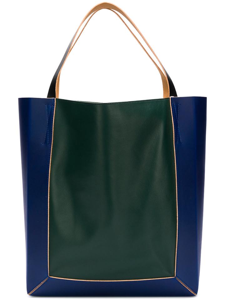 Marni Colourblock Shopper Tote - Blue