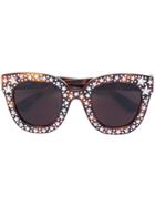 Gucci Eyewear Swarovski Star Sunglasses - Brown