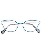 Miu Miu Eyewear Cat-eye Shaped Glasses - Metallic