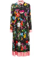 Gucci Flora Snake Print Silk Dress - Multicolour
