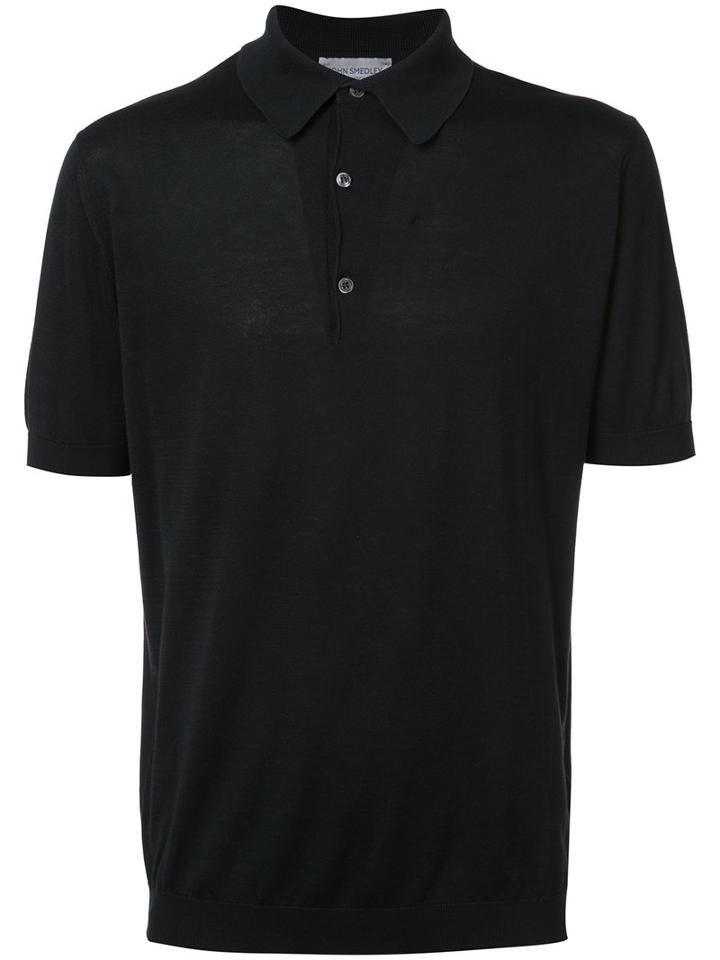John Smedley - Adrian Polo Shirt - Men - Cotton - M, Black, Cotton