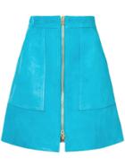 Dvf Diane Von Furstenberg Front Zip Skirt - Blue