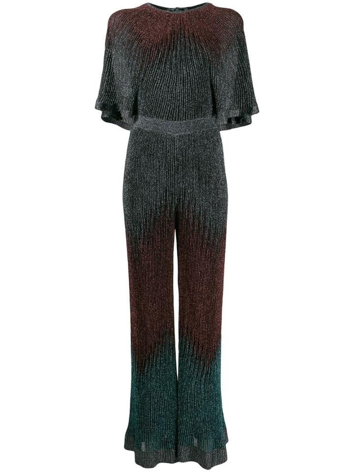 M Missoni Ribbed Lurex Jumpsuit - Blue