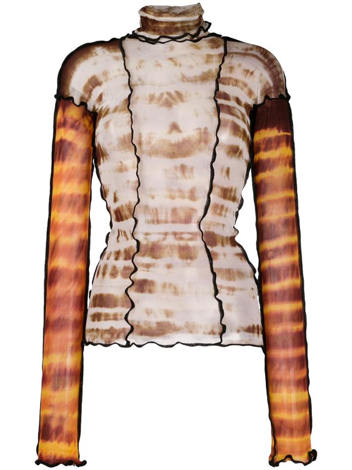 Asai Hotwok Tie-dye Print Top - Orange