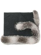 Max Mara Fox Fur Scarf - Grey