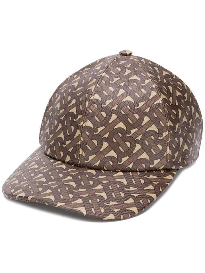 Burberry Monogram Print Hat - Brown