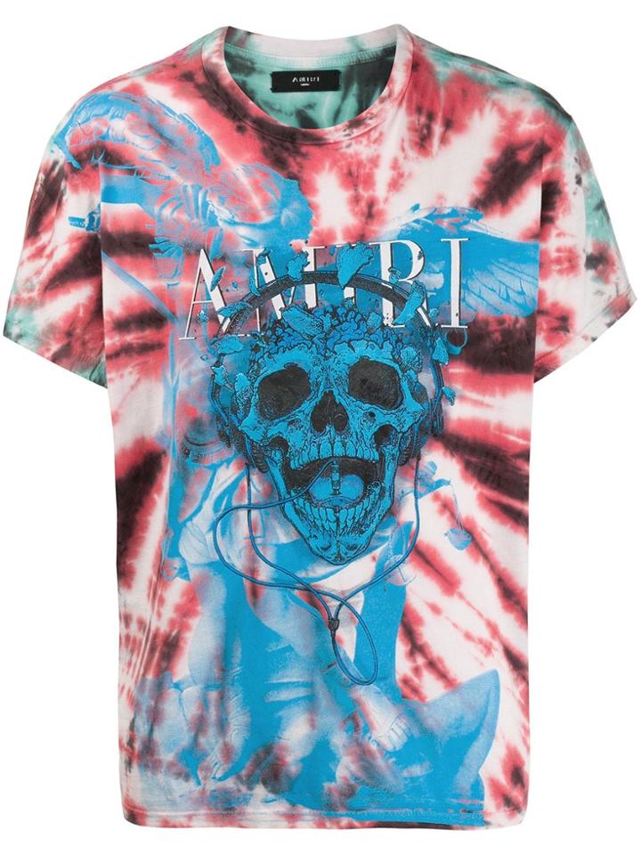 Amiri Tie-dye Print T-shirt - Red