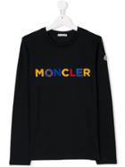 Moncler Kids Embroidered Sweatshirt - Blue