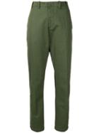 Nº21 Contrast Fitted Trousers - Green
