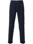 Berwich Pleated Cropped Trousers - Blue