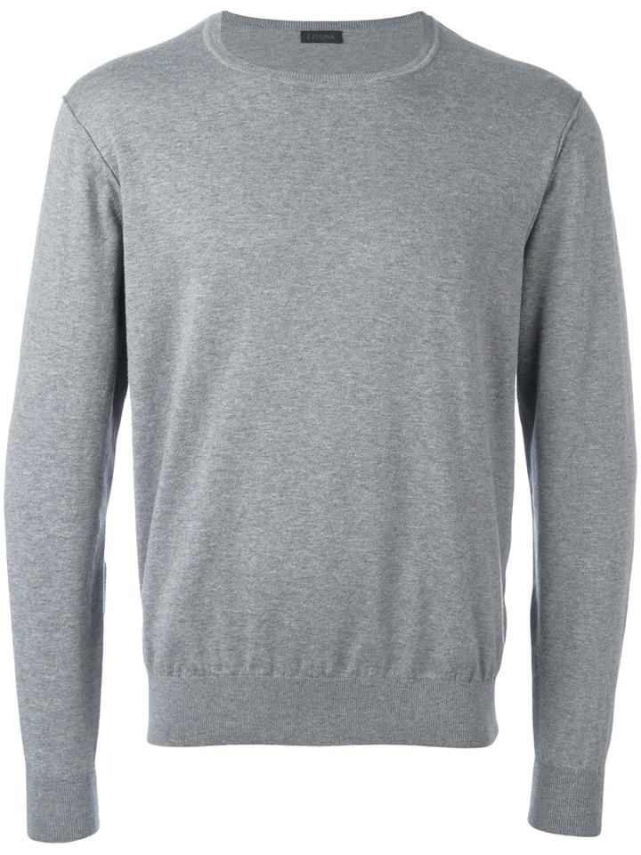 Z Zegna - Crew-neck Jumper - Men - Cotton - S, Grey, Cotton