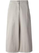 Douuod Cropped Trousers, Women's, Size: 42, Grey, Cotton
