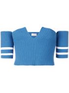 Mrz Knitted Cropped Top - Blue