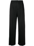 Pleats Please By Issey Miyake Black Flared Trousers