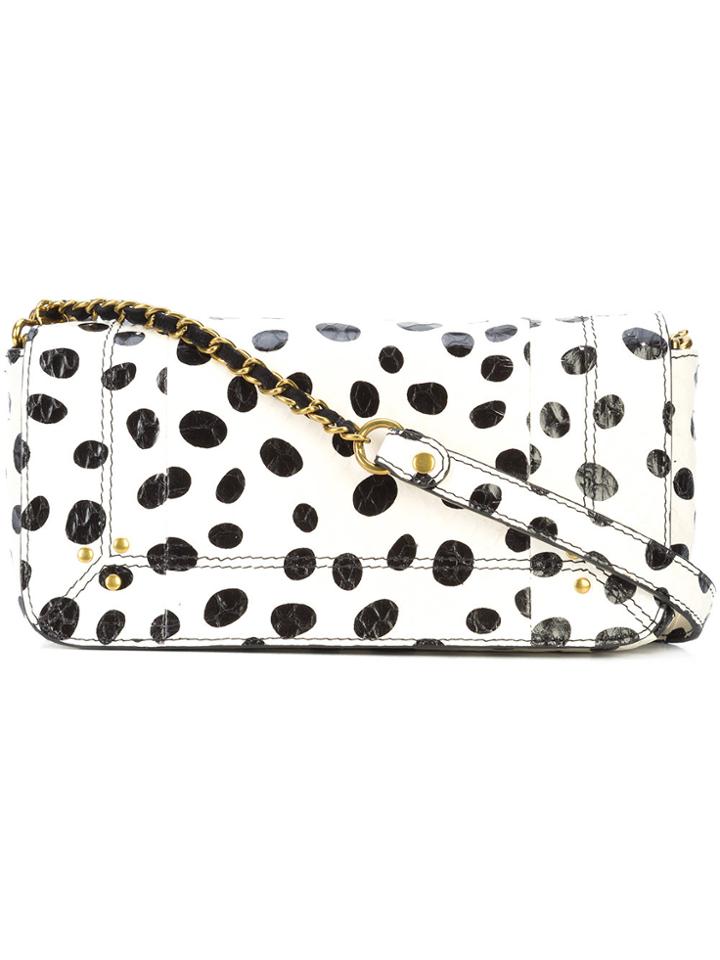Jérôme Dreyfuss Bobi Dalmation Print Shoulder Bag - White