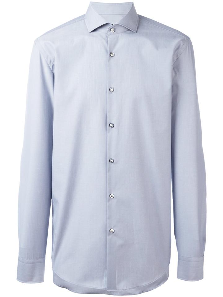 Boss Hugo Boss Classic Long Sleeve Shirt, Size: 41, Grey, Cotton