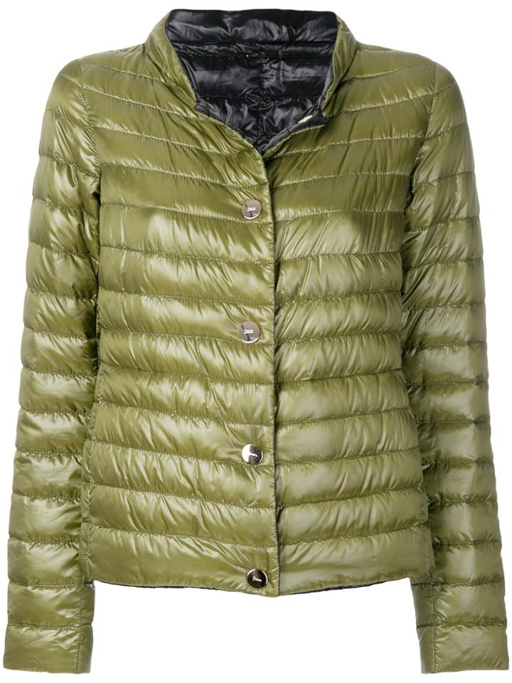 Herno Snap Button Padded Jacket - Green