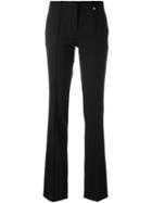Versace Tailored Trim Detail Trousers, Women's, Size: 42, Black, Spandex/elastane/rayon/wool