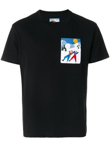 Au Jour Le Jour For Colmar Sky Holidays Patch T-shirt - Black