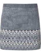 Iris Van Herpen 'maze' Skirt, Women's, Size: 38, Black, Leather/cotton