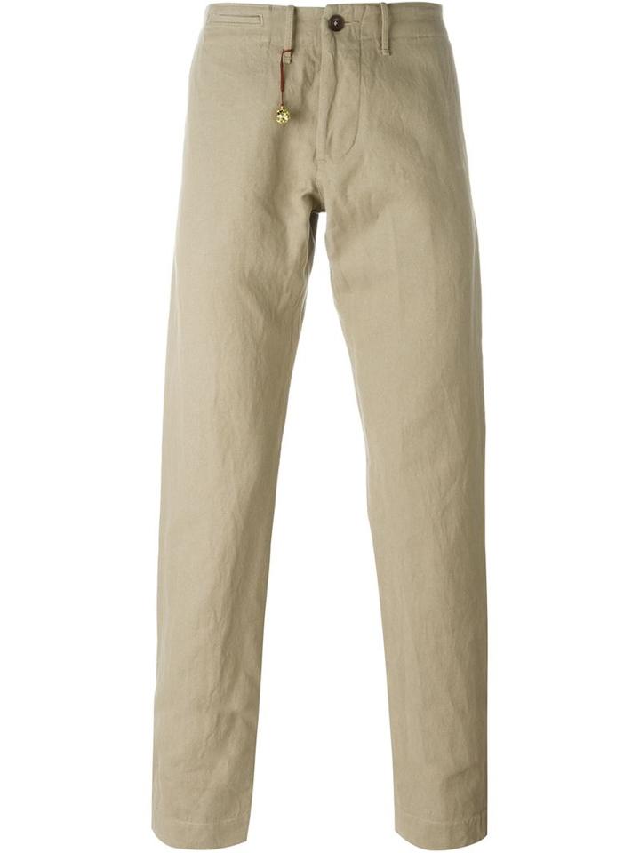 Incotex Straight-leg Trousers, Men's, Size: 34, Nude/neutrals, Cotton/linen/flax