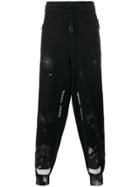 Off-white Galaxy Brushed Sweatpants With Diagonal Stripe Detail -