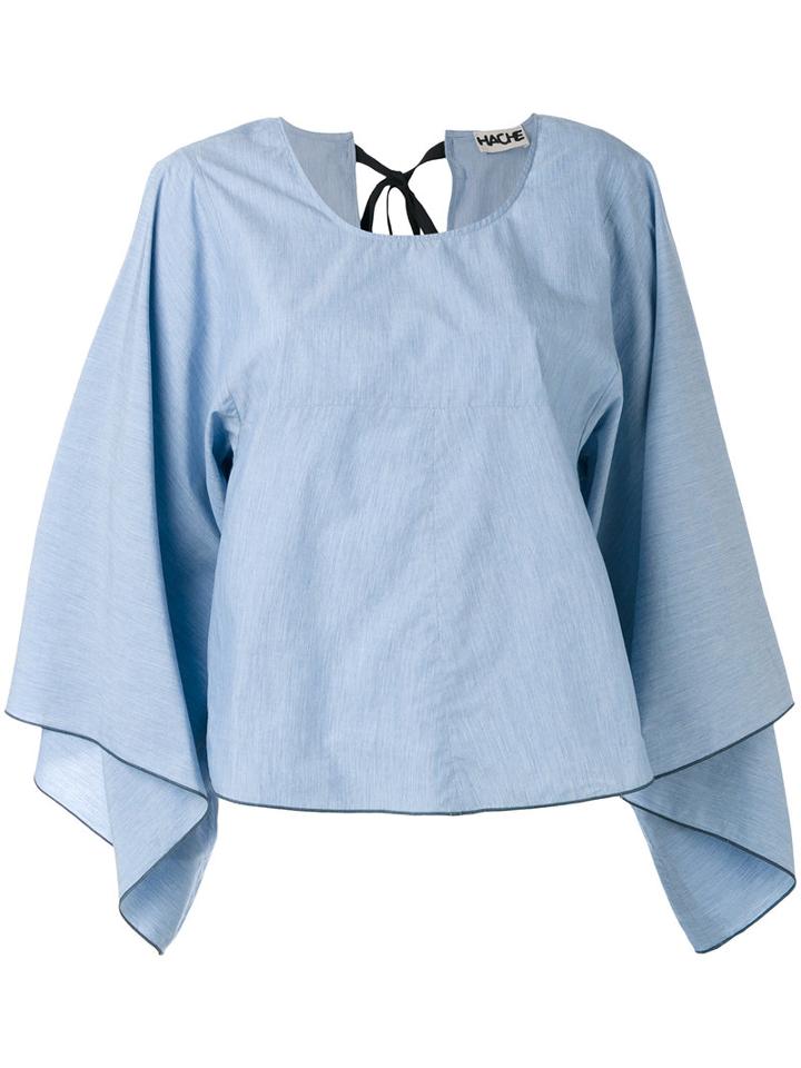 Hache - Oversized Blouse - Women - Cotton - 40, Blue, Cotton