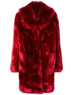 La Seine & Moi Louve Faux Fur Coat - Red