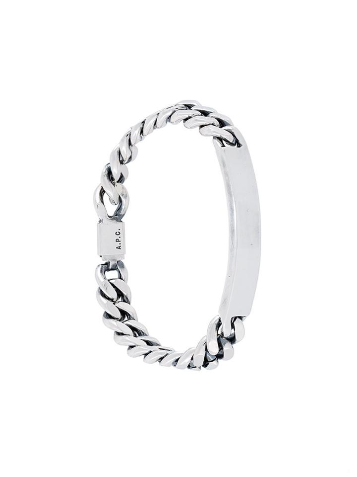 A.p.c. Chain Bracelet, Men's, Metallic