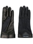 Prada Logo Patch Gloves - Black