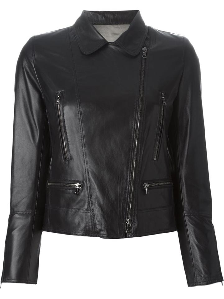 Sylvie Schimmel Biker Jacket, Women's, Size: 42, Blue, Lamb Skin/viscose