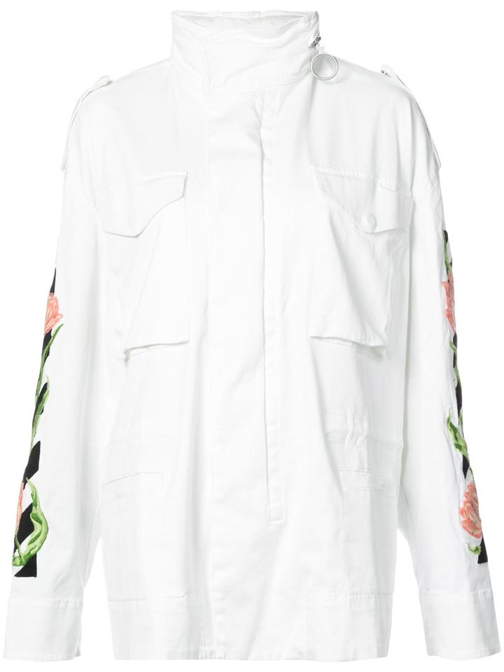 Off-white - Tulip Army Jacket - Women - Cotton - S, White, Cotton
