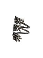 Rosa De La Cruz 'ivy' Triple Wraparound Ring - Black