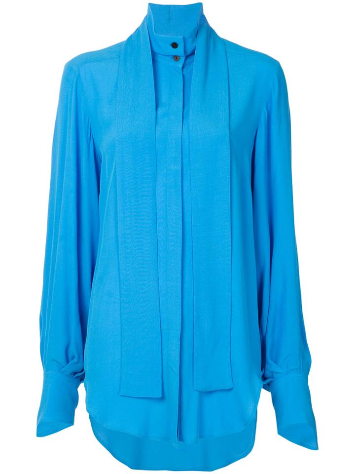 Strateas Carlucci Ammo Tie-neck Shirt - Blue