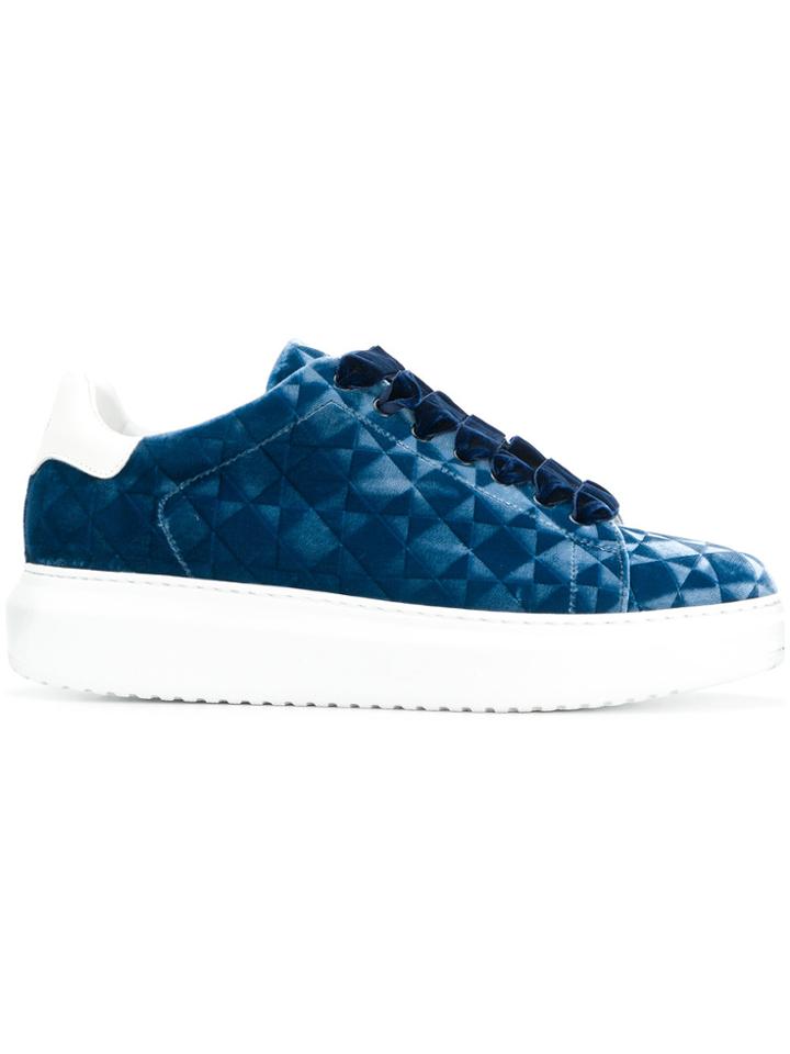Steve's Patterned Platform Sneakers - Blue