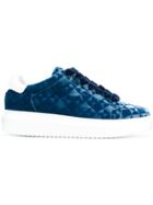 Steve's Patterned Platform Sneakers - Blue
